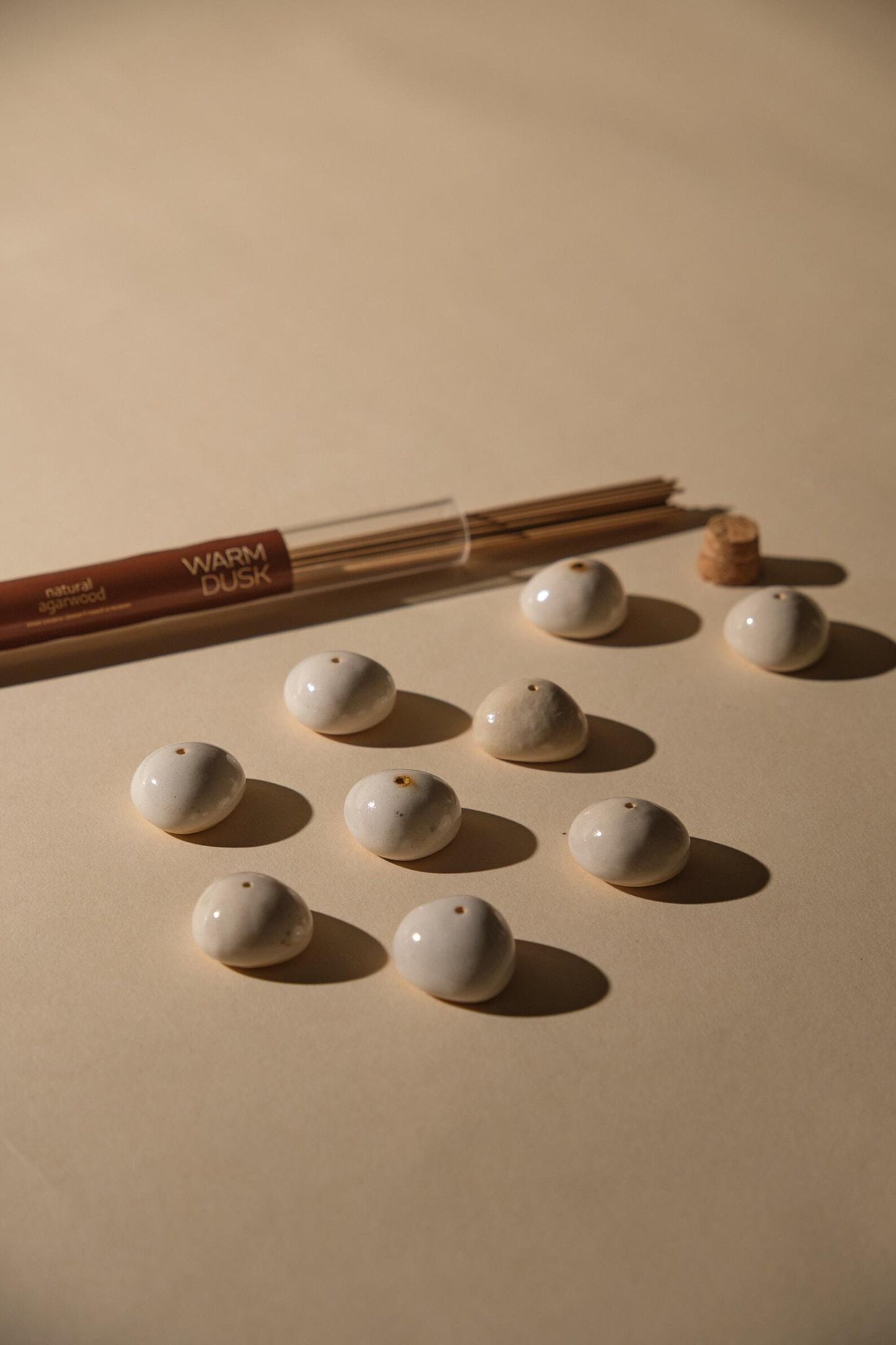 Handmade Ceramic Incense Holder | Stone-Like Minimalist Design | Meditation, Zen & Spiritual Gift