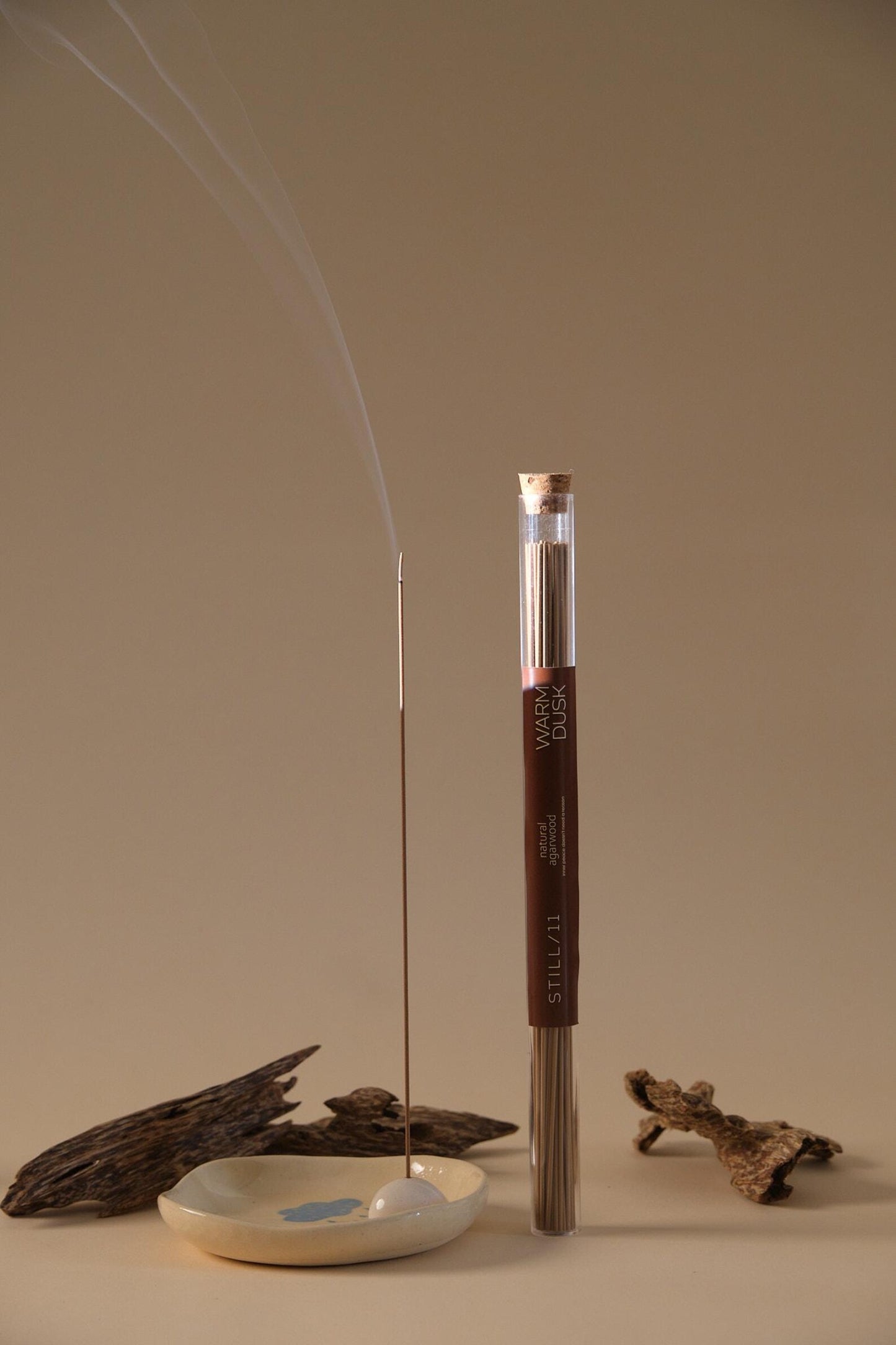 Organic Agarwood Incense Long Set | Day & Night Duo | Quiet Rise + Warm Dusk Long Sticks | Deep Focus & Relaxation
