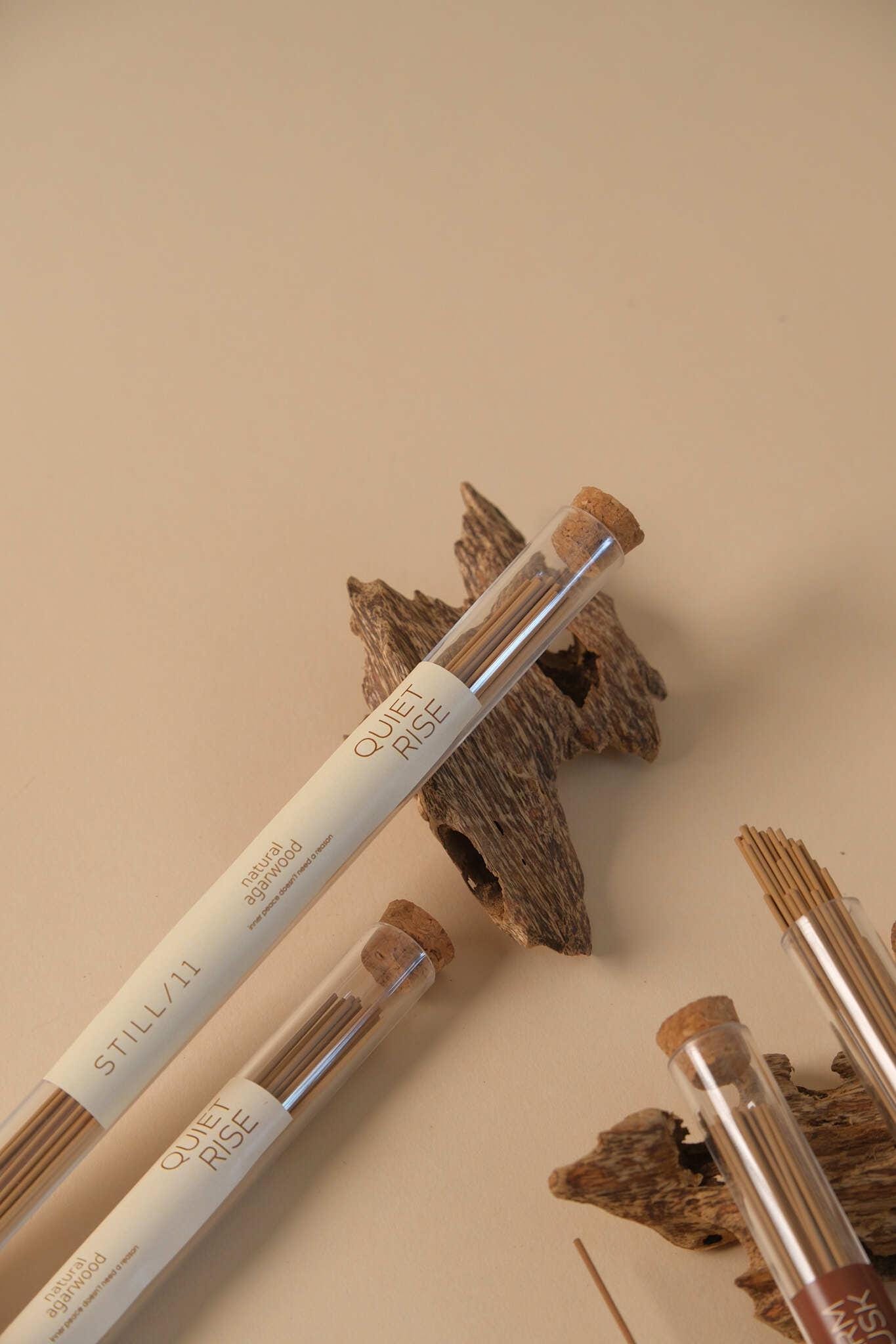 Pure Organic Agarwood Incense from Vietnam | Calming Incense for Meditation & Relaxation | Mindful Gift - Still 11 Quiet Rise