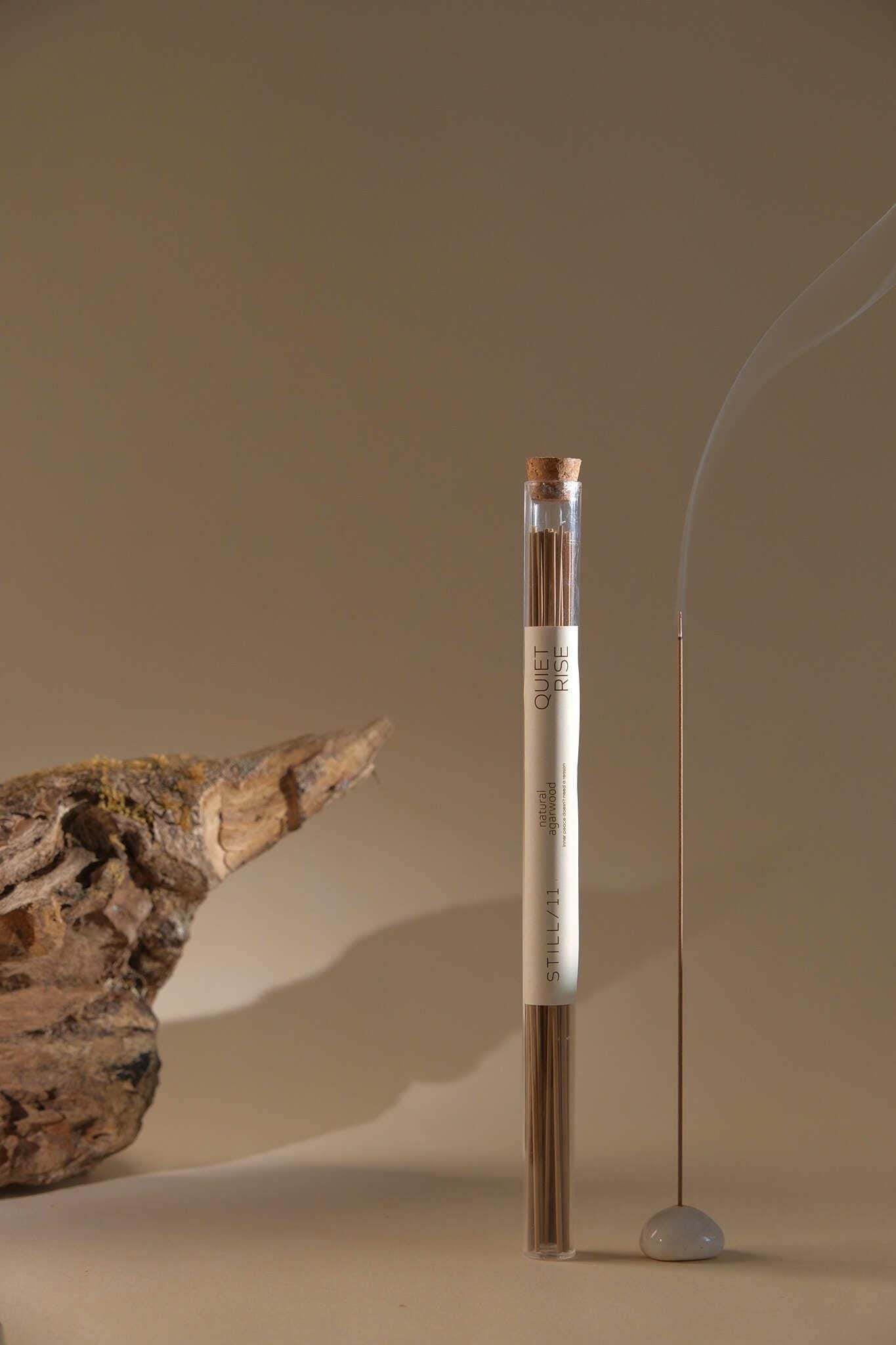 Pure Organic Agarwood Incense from Vietnam | Calming Incense for Meditation & Relaxation | Mindful Gift - Still 11 Quiet Rise