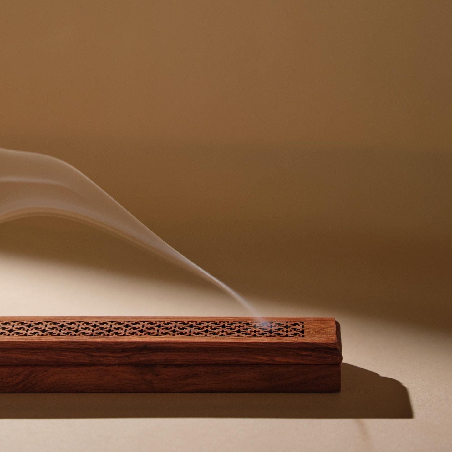 Handmade Wooden Incense Box | 2-in-1 Ash Catcher & Holder | Diamond Lattice | Meditation & Spiritual Gift