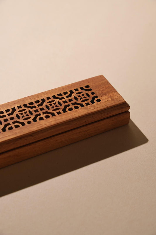 Handmade Wooden Incense Holder Set: Meditation Gift, Ash Tray