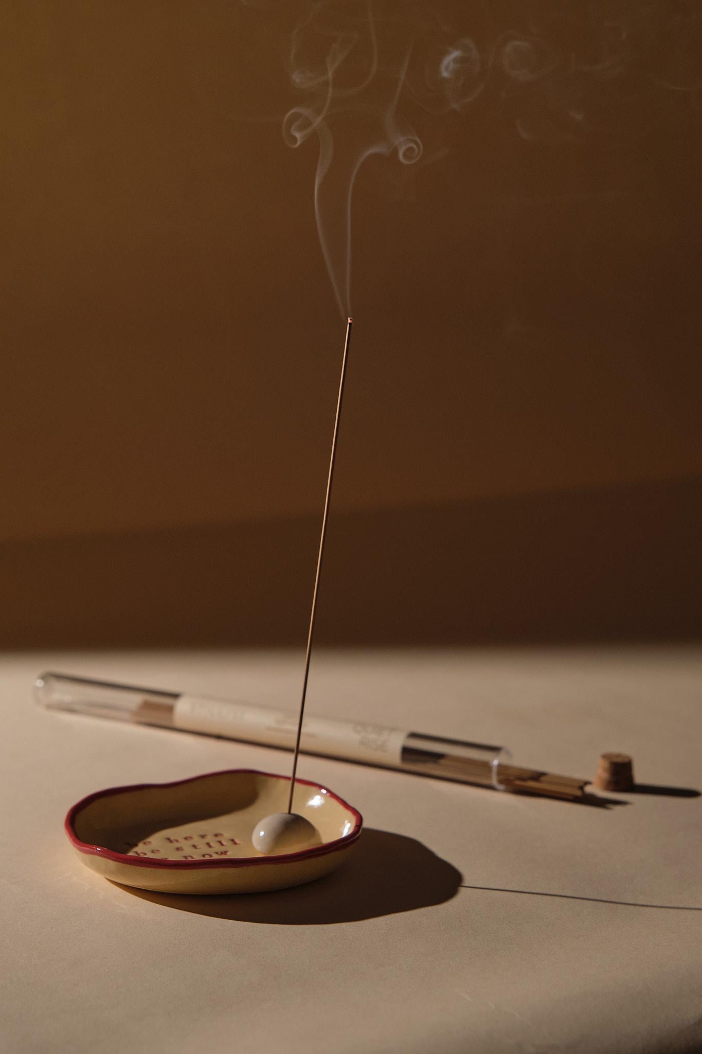 Handmade Ceramic Incense Holder Set: Meditation & Jewelry Tray - Stillness