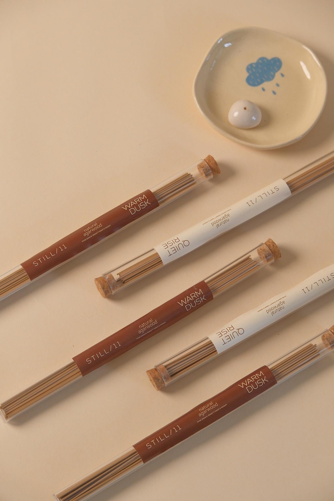 Agarwood Incense Sticks Set  Quiet Rise + Warm Dusk