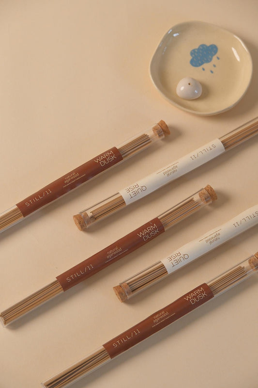 Agarwood Incense Sticks Set  Quiet Rise + Warm Dusk